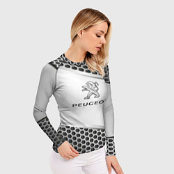 Рашгард женский Peugeot carbon metal, цвет: 3D-принт — фото 2