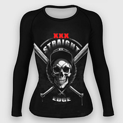 Рашгард женский Straight edge череп с битами, цвет: 3D-принт