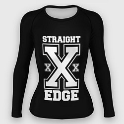 Рашгард женский Straight edge SXE, цвет: 3D-принт