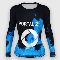 Женский рашгард Portal 2 blue flame