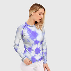 Рашгард женский Фиолетовый арт тай дай, цвет: 3D-принт — фото 2