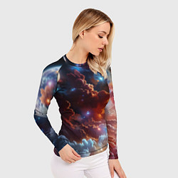 Рашгард женский Космические звезды, цвет: 3D-принт — фото 2