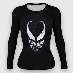Рашгард женский Venom face - logo, цвет: 3D-принт