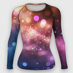 Рашгард женский Праздничный боке, цвет: 3D-принт