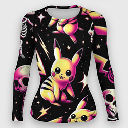 Женский рашгард Pikachu and skeletons - pattern