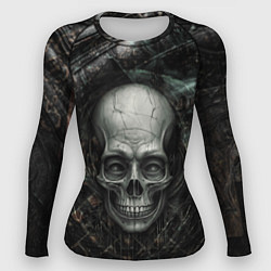 Рашгард женский Череп с хорошим настроением, цвет: 3D-принт