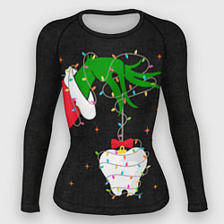 Рашгард женский Гринч похищает у зубной феи, цвет: 3D-принт