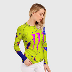 Рашгард женский Monster energy краски, цвет: 3D-принт — фото 2