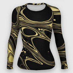 Женский рашгард Разводы в виде кругов и линий - текстура