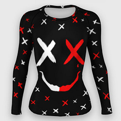 Рашгард женский Smile face, цвет: 3D-принт