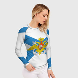 Рашгард женский Военно-морской флот: орёл, цвет: 3D-принт — фото 2