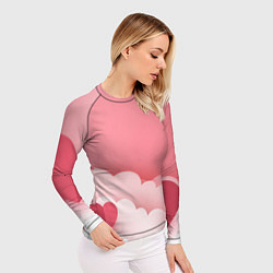 Рашгард женский Облака любви, цвет: 3D-принт — фото 2