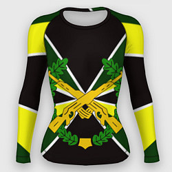 Рашгард женский Мотострелковые войска: лавры, цвет: 3D-принт