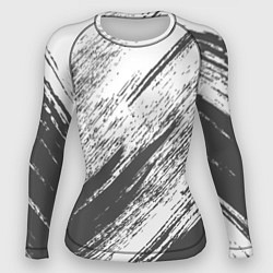 Рашгард женский The color is gray and white, цвет: 3D-принт