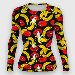 Рашгард женский Губы и бананы, цвет: 3D-принт