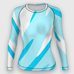 Женский рашгард Белый с голубым абстракция