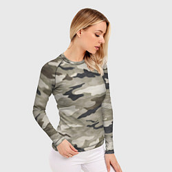 Рашгард женский Песочный камуфляж, цвет: 3D-принт — фото 2