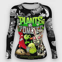 Рашгард женский Растения против зомби персонажи, цвет: 3D-принт