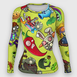 Рашгард женский Растения против зомби с героями, цвет: 3D-принт