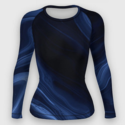 Женский рашгард Тёмный синий абстракция дымчатый