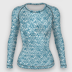 Женский рашгард Бело-синий текстурный