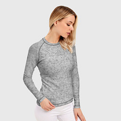 Рашгард женский Текстура в тонкую полоску серый, цвет: 3D-принт — фото 2