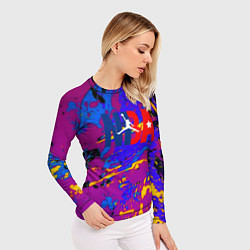 Рашгард женский NBA краски неон, цвет: 3D-принт — фото 2