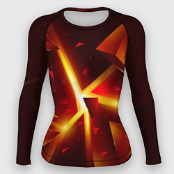 Женский рашгард Трехмерный взрыв неоновых плит абстракция