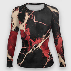 Женский рашгард Красно-черная потертая текстура