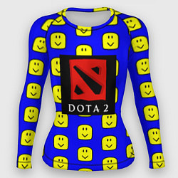 Рашгард женский Dota smile pattern, цвет: 3D-принт
