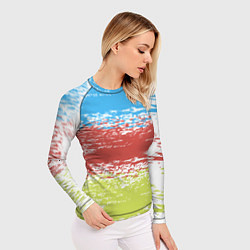 Рашгард женский Взмах кистью, цвет: 3D-принт — фото 2