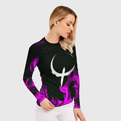 Рашгард женский Quake fire neon, цвет: 3D-принт — фото 2