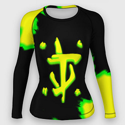 Женский рашгард Doom огненное лого краски