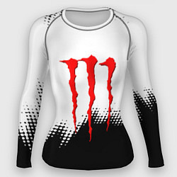 Женский рашгард Monster energy чёрно белые краски