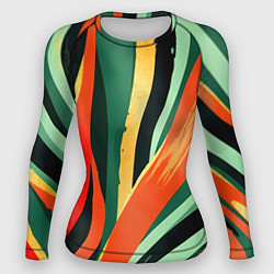 Женский рашгард Тропическая жаркая абстракция