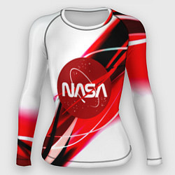 Рашгард женский Nasa абстрактные полосы, цвет: 3D-принт