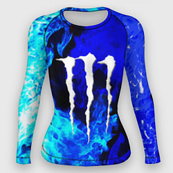 Рашгард женский Monster energy синий дым, цвет: 3D-принт