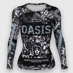 Женский рашгард Oasis на фоне гитар