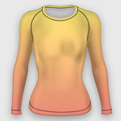 Рашгард женский Градиент нежный жёлто-розовый, цвет: 3D-принт