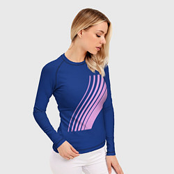 Рашгард женский Цветная полоса, цвет: 3D-принт — фото 2