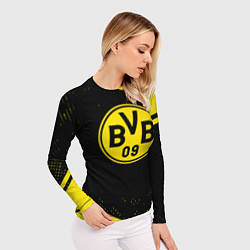 Рашгард женский Borussia полосы, цвет: 3D-принт — фото 2