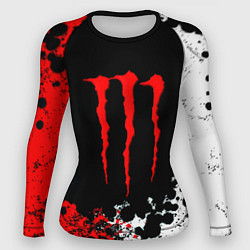 Рашгард женский Monster energy брызги красок, цвет: 3D-принт