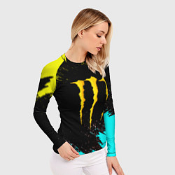 Рашгард женский Monster energy краски текстура, цвет: 3D-принт — фото 2