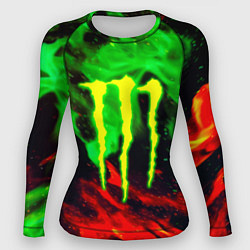 Женский рашгард Monster energy огонь лого