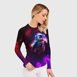 Рашгард женский Космонавт пламенный, цвет: 3D-принт — фото 2