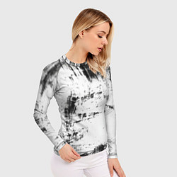 Рашгард женский Color black and white, цвет: 3D-принт — фото 2