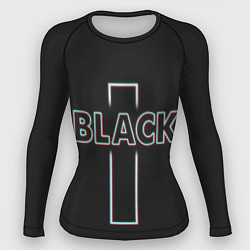 Рашгард женский Black - cross, цвет: 3D-принт