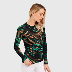 Рашгард женский Японские драконы ирезуми, цвет: 3D-принт — фото 2