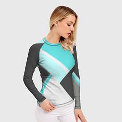 Рашгард женский Color black blue, цвет: 3D-принт — фото 2