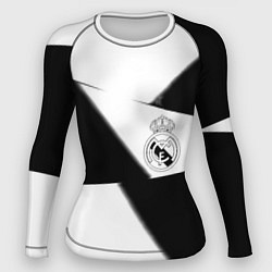 Рашгард женский Real Madrid geometry black, цвет: 3D-принт